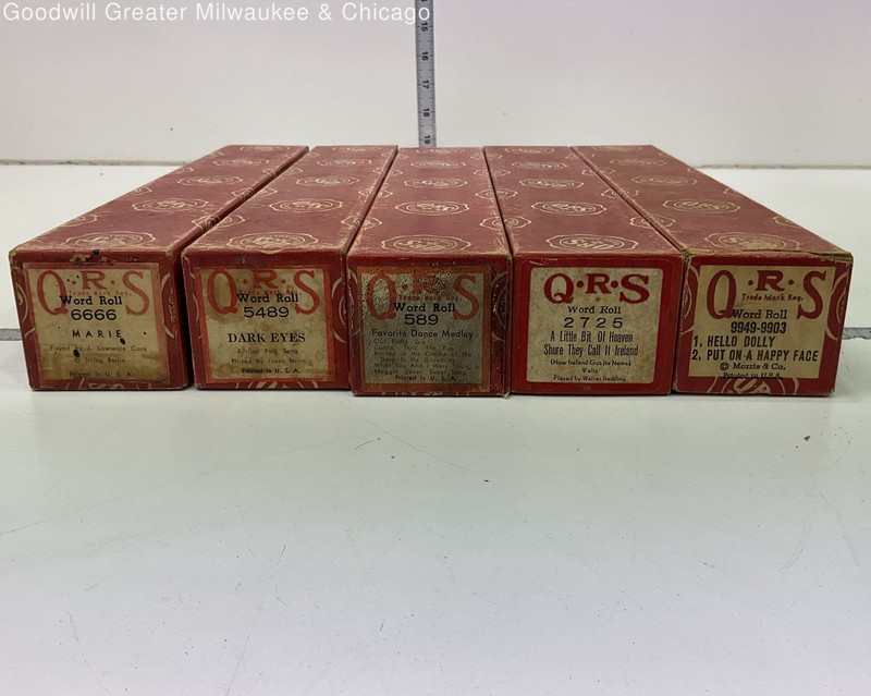 Lot of 5 Vintage Organ Sheet Music Scrolls
