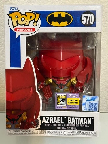 BATMAN AZRAEL JUSTICE LEAGUE DC 2025 SDCC FUNKO POP! CON STICKER W/PROTECTOR