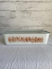 VTG Proctor-Silex Slow Cook Casserole Refrigerator Dish Wheat Milk Glass w/ Lid