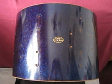 Slingerland Bass Drum Shell 14 x 20 Dark Blue Sparkle 60's Very Nice and Clean!!