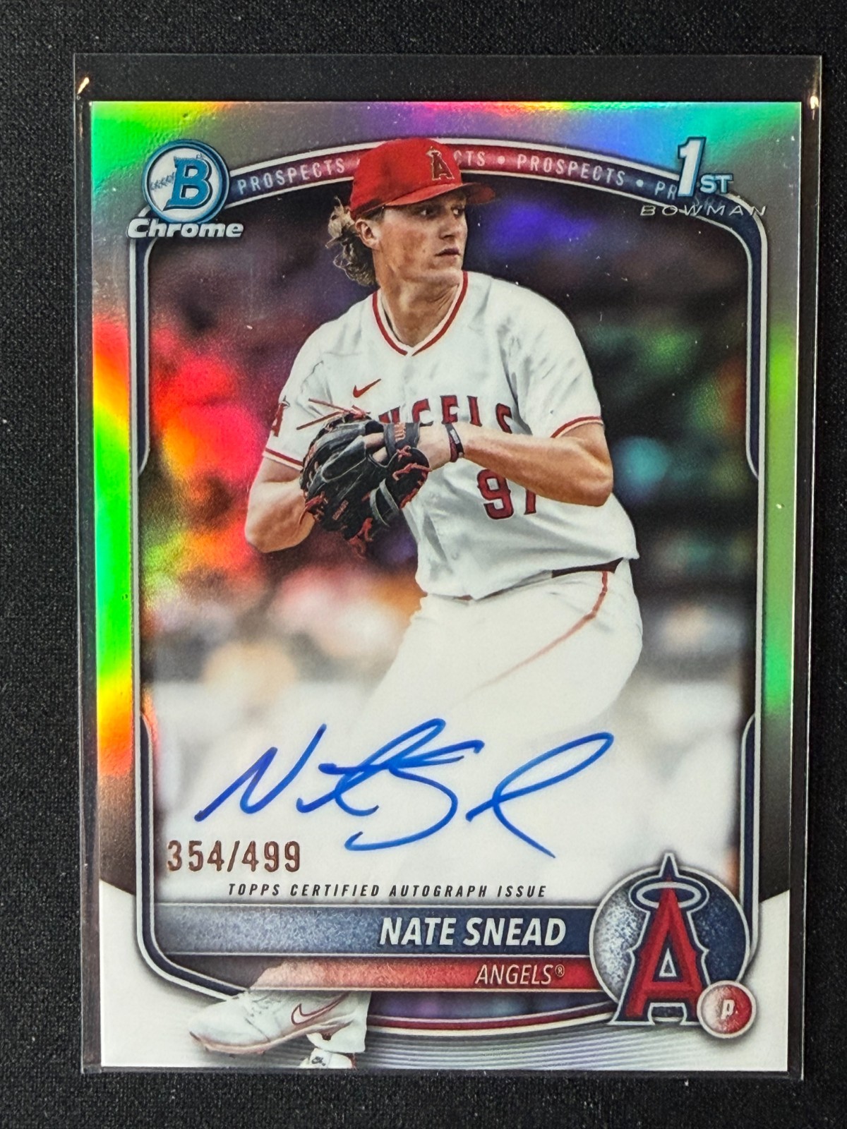 2025 Bowman Chrome 1st Draft Nate Snead Refractor Auto /499