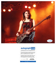 Emma Anzai ‘Evanescence’ Band Guitarist Signed 8x10 Photo ACOA Sick Puppies