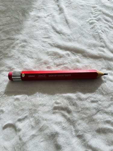 Coca Cola Large Pencil Ruler Eraser 12” Vintage For Office School Novelty Jumbo