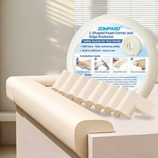 Baby Edge Protector Roll 6.56FT 8 Corner Guards - White Foam Furniture Co...