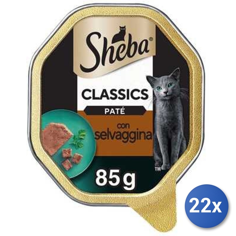 Sheba Paté Selvaggina 85g - Bundle 22 Vaschette - Dieta Felina Premium