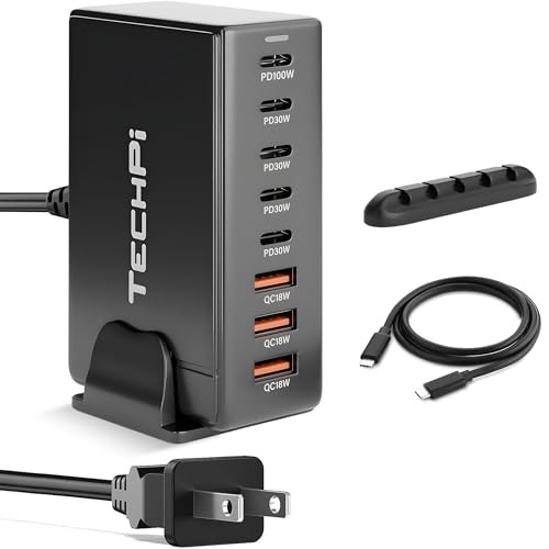268W GaN USB Type C Charger 8 Ports Fast Charging Station PD QC4.0, USB C Laptop - 第 4/7 張圖片