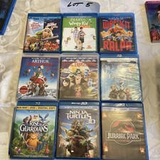 Lot 5 Nine 9 Blu-ray DVD combo DHD Action packs And Animated movies