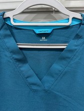 carhartt force teal scrub top 3xl