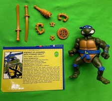 Playmates Teenage Mutant Ninja Turtles LEONARDO with Storage Shell COMPLETE