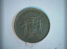 Jamaica 1987 10 Cents Jamaica 10 Cents (Coat of arms / Lignum vitae sprig) Coin