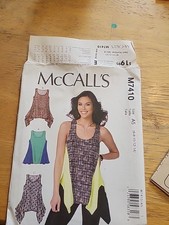 McCalls Pattern M7410 Ms Scoop Neck Sleeveles...