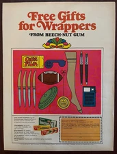 1968 Beech-Nut Gum Christmas Vintage Print Ad Free Gifts For Wrappers Order Form