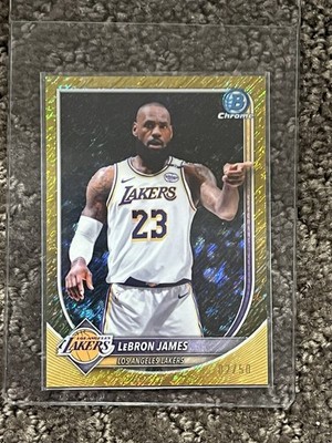 Topps 2025/26 Bowman Chrome LeBron James Lakers #BCV-121 Gold Shimmer /50