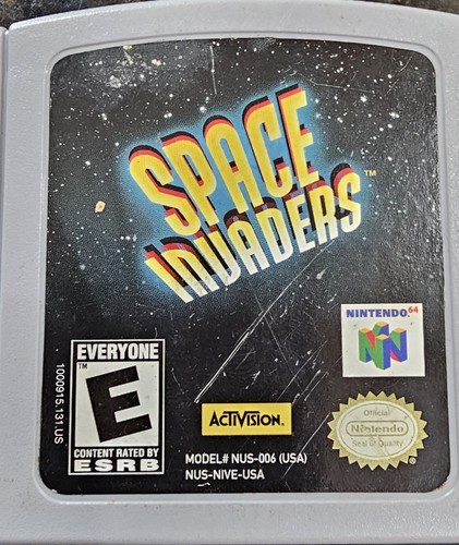Space Invaders Nintendo 64 N64 cartuccia carrello videogioco autentico sparatutto alieno - Foto 2 di 5