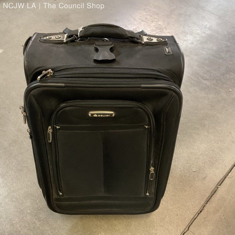 DELSEY Black Two Wheel Carry-On Luggage