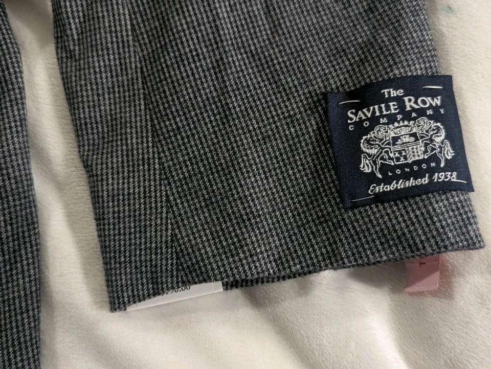 Savile Row Company Men's Sz 40 R Slim Fit Lancaster Blazer Herringbone NWT - Image 4 of 4