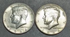 1964-D + 1964-P  Kennedy Half Dollars - Two Uncirculated Coins - Free Shipping