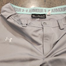 Under Armour Youth XL Gray Baseball Softball Pants HeatGear Loose Fit Unisex