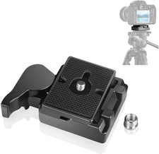 323 RC2 Tripod Quick Release Plate, Metal Rapid Connect Adapter with 1/4" and 3/