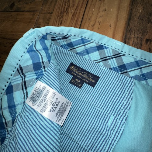 Bermuda chino uomo Brooks Brothers 40W lavato verde menta 100% cotone - Foto 3 di 5