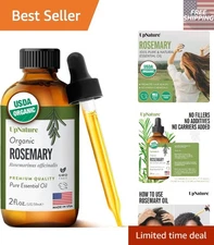 2oz Organic Rosemary Oil - Pure Hair, Scalp & Skin Nourishment, Non-Toxic
