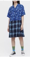 Uniqlo X Marni Size XL Open Collar Button Down Pleated Dress Short Sleeve