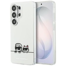 Karl Lagerfeld Case Galaxy S26 Ultra White MagSafe Cat Karl Transparent Side