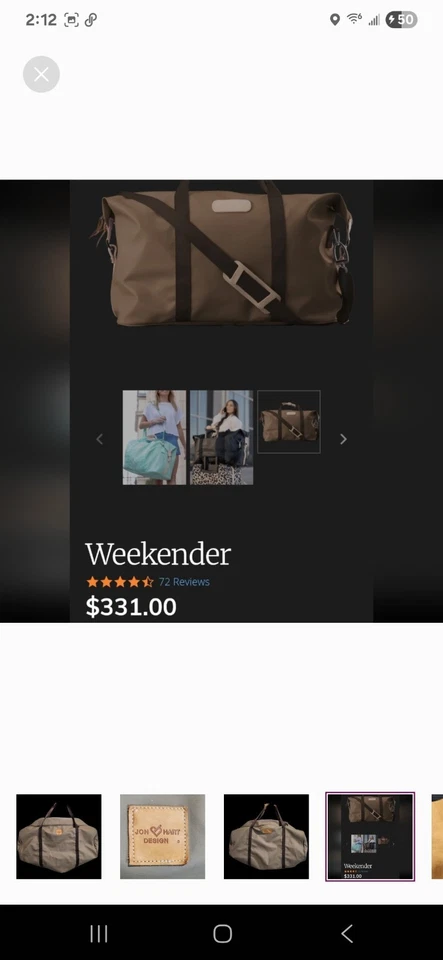 BOLSA DE VIAJE USADA DISEÑO JON HART Foto 4 de 4