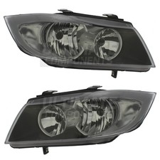 BMW 3 Series E91 Headlights Estate 2005-2008 Black Inner Headlamps 1 Pair