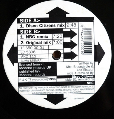 CHICANE - OFFSHORE Disco Citizen Mix, NBG (Natural Born Grooves) 12´Vinyl