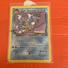 PokémonTCG Dark Gyarados (Prerelease) 08/82 Wotc Promo Holo card has ink stain