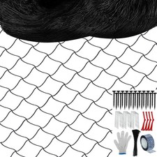 50 x 50 Ft Bird Netting, 2.4" Square Mesh Bird Net for Chicken Coop, Nylon He...