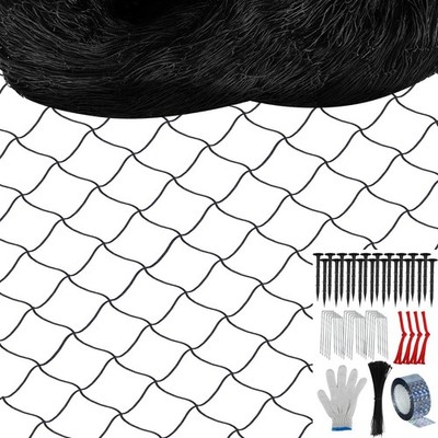 50 x 50 Ft Bird Netting, 2.4'' Square Mesh Bird Net for Chicken Coop, Nylon He...