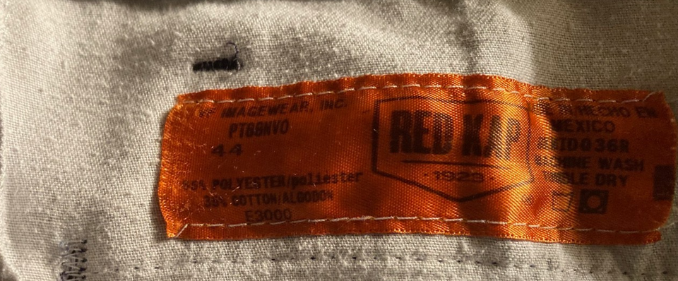 Used Red Cap Navy Blue Mens Work Utility Wear Cargo Pants Slacks Size ...