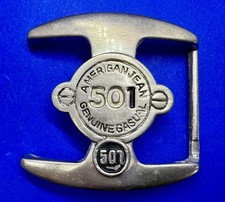 501 American Jean Genuine Casual 507 Vintage Silver Tone Belt Buckle