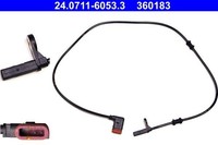 Sensor Raddrehzahl Hinten Rechts Ate 240711 60533 FÜR Mercedes