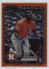 2024 Topps Series 1 Orange Crackle Foil 58/299 Yordan Alvarez #273 b4d