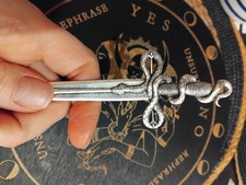 Altar Tool "snake " design Atham Witch Ritual Tool Metallic
