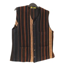 Hollington Paris Wool Waistcoat – Brown Striped – Men’s EU 52 – Tailored Vest
