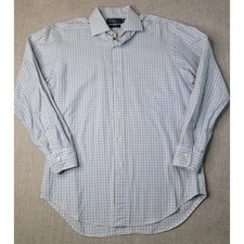 Polo Ralph Lauren Button Down Shirt Mens 15.5 Blue Check Regent Classic Fit