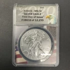 2020 AMERICAN SILVER EAGLE ANACS MS70 FIRST DAY OF ISSUE FDI LABEL coin