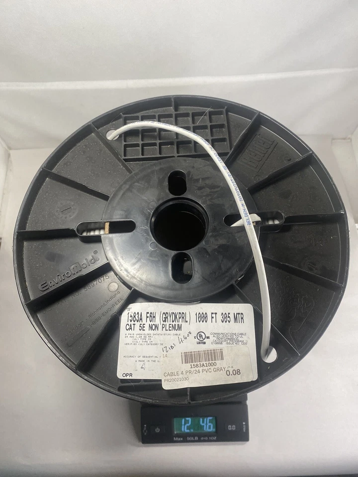 Belden 1583A F6H CAT5 Non-Plenum Communications Cable 4 Pair 24awg (12Ibs 4.6oz) - Image 2 of 4