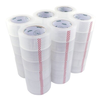 FLIPIFY 36 Big Rolls Clear Packing Tape – 2" X 110 Yards Per Roll – 2 Mil Carton Sealing