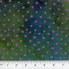 QUILTER'S BATIK 45-inch BTY 100 Cotton Dots Green Pink Blue qb-590
