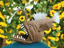 VERY RARE Beautifully Detailed Realistic Anglerfish 5" PVC Figure Angler Fish