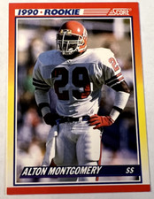 1990 Score Football Trading Card #649 Alton Montgomery Rookie Card RC NFL. rookie card picture