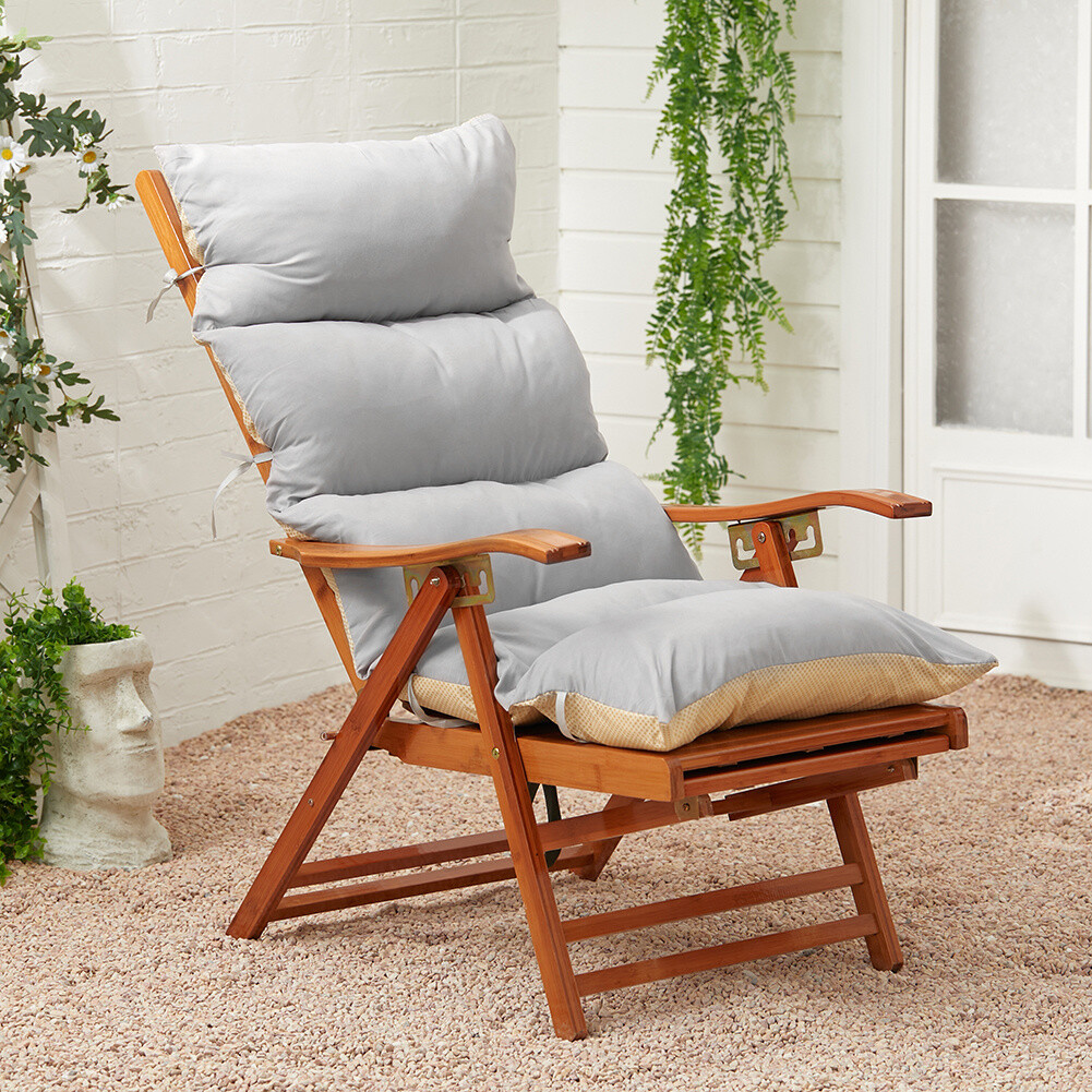 Folding Garden Chair Seat And Back Pads Double-sided Cushion For