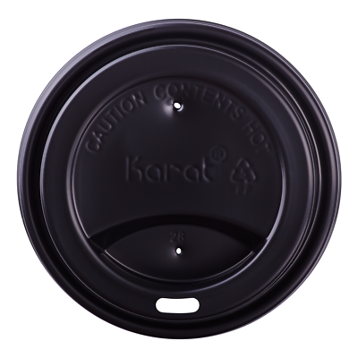 Paper Cup Lids Karat White PP Dome Lids For 8 Oz Paper Hot Cups - 80mm ...