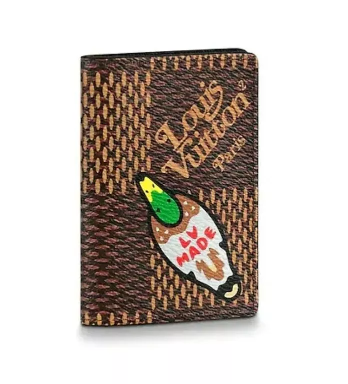 Louis Vuitton LOUIS VUITTON Duck Coin Card Holder Multicolor Damier Ebene  Giant Canvas N60388 NIGO