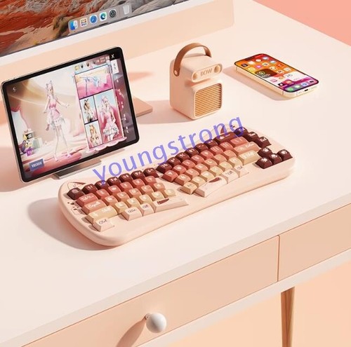 BOW K666DL Tri-Mode 2.4G Wireless Bluetooth Wired Ergonomic Keyboard For PC Win - Picture 4 of 15